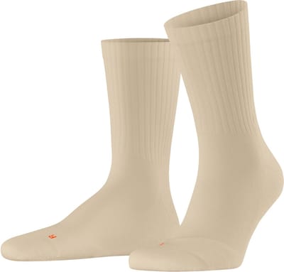 FALKE Run Rib Crew lichte padding katoen functioneel materiaal Sokken unisex beige - maat 37-38