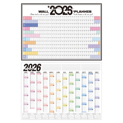 Bureaukalender-2026-A4-Kleurrijke-Jaarplanner-Agenda-2026-Volwassenen-Planner-2026-Organizer-Maandelijkse-Weekplanner-2025-2026-Met-Feestdagen-Officiële-Vrije-Dagen-12-Vellen-Voor-Achterkant-Wandkalender-Voor-Bureau