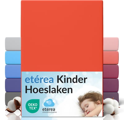 etérea Jersey Hoeslaken 60x120 - 70x140 cm Oekotex Made in Green - 100% katoen - Terra