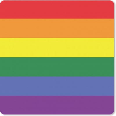 Muismat 20x20 cm - Mousepad Regenboog vlag - Pride Vlag - Love - Muismatten