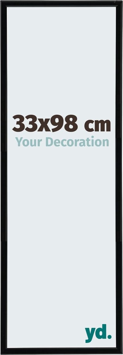 Your Decoration - Fotolijst 33x98 cm - Kunststof - Zwart Hoogglans - Annecy