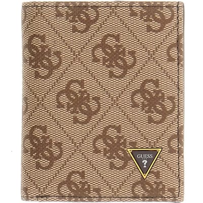 GUESS Leren portemonnee Milano Bifold Wallet Black donkergrijs
