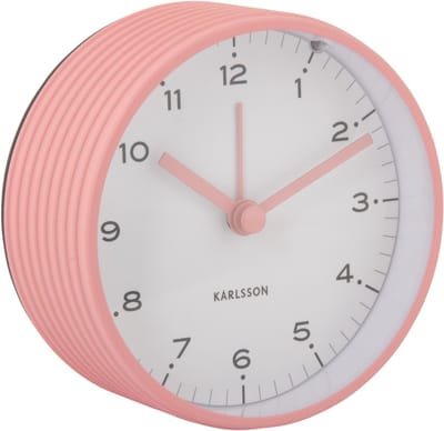 Karlsson Wekker Circus Rings - Roze - Ø9cm - Scandinavisch - Wekker voor slaapkamer - Wekkers