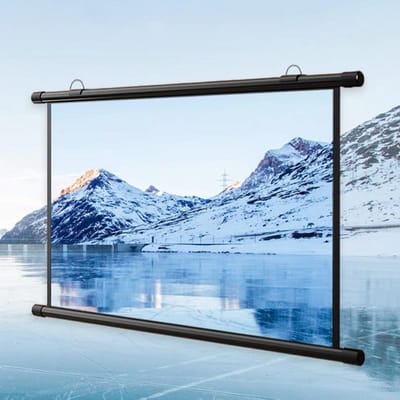 Projectiescherm - Filmscherm - Home Cinema - Draagbaar Opvouwbaar - 40 Inch 16:9 - Zwart