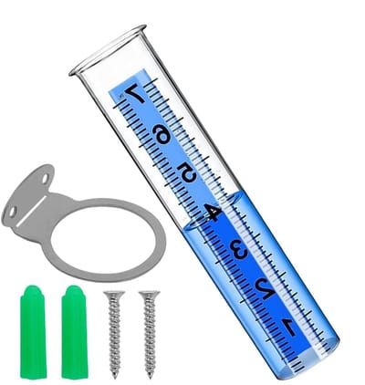 Regenmeter Tuin - Neerslagmeter Buiten - Weer Monitoren - Duidelijke Aflezing - 212 cm Hoog - Transparant