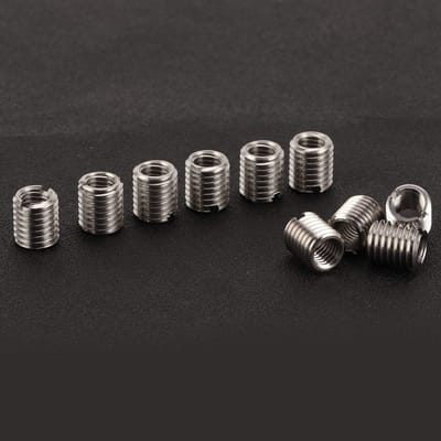 Dailygoods- Draadinzetstukken Roestvrij Staal - Bevestigingsdraadinzetstukken - Reparatiegereedschap - Binnendraad M10x1.5mm - Buitendraad M14x2mm - Lengte ca. 16 mm - Schroefinzetstukken