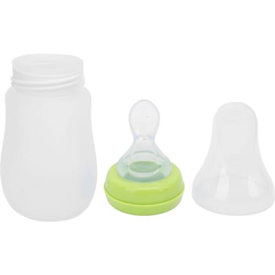 240ml Drinkhulpmiddelen Voedingsbeker Drink Water Soep Pap Knijpbare Gecontroleerde Voedingsfles Groen L(for 6.5-9kg)