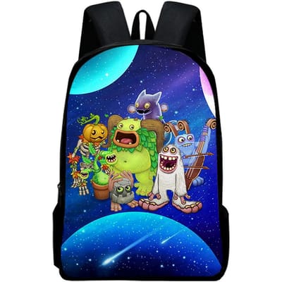 Klassiek Populair my singing monsters Notitieboek Rugzakken leerling Schooltassen 3D Print Oxford Waterdicht Jongens/Meisjes Laptop Rugzakken
