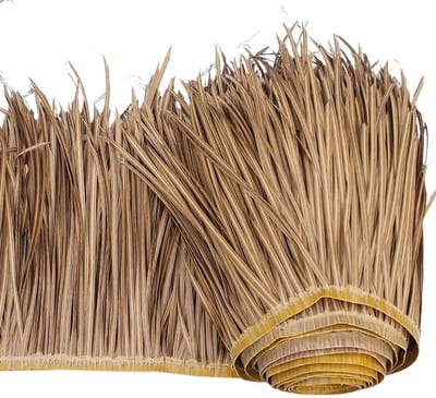 Kunstpalmriet rol - Rieten dakbedekking - Tropische sfeer creëren - Synthetisch polymeer materiaal - 50x100cm 2 stuks - Natuurlijk