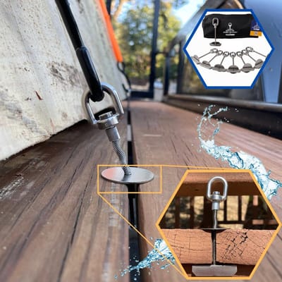 Verstelbare Aanhangwagen- en Dockankers - 1200 lbs Breuksterkte - Roestvrij Staal (8 Stuks)