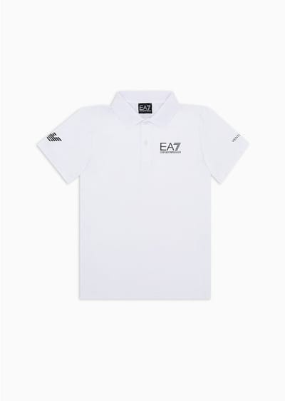 Ea7 Emporio Armani 8nbf23_bjemz Korte Mouw Poloshirt Wit 10 Years Jongens