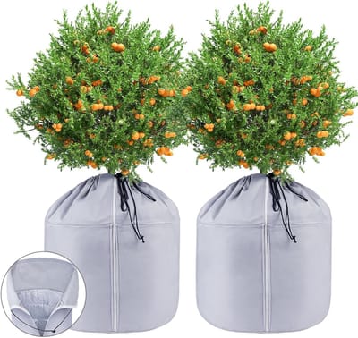 Solidchoice - Fleece Bescherming voor Planten met Trekkoord voor Winter