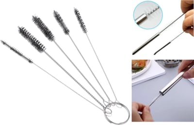 PD® - Schoonmaak borstel rietjes - mini ragers - Rietjes schoonmaak - 5 delig - 10 cm - schoonmaak borstel - Rager mini