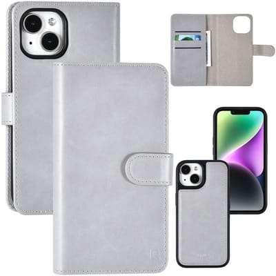 UNIQ Accessory iPhone 14 & 13 Book Case hoesje Pasjeshouder - Grijs