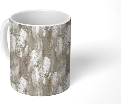 Mok - Koffiemok - Slang - Textuur - Zand - Mokken - 350 ML - Beker - Koffiemokken - Theemok