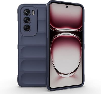 MobyDefend Hoesje - Geschikt voor Oppo Reno12 Pro - TPU Gripcase - Blauw