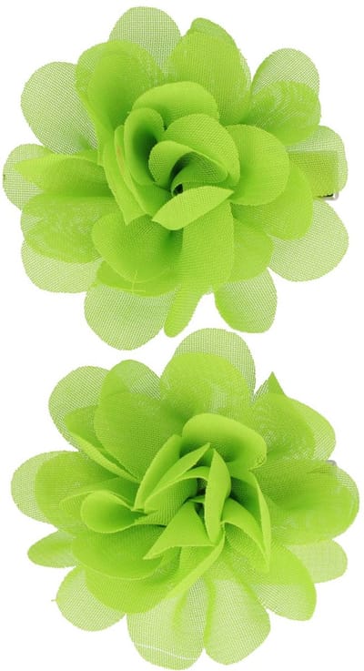 Haarsoires Haarspeld Duckklem 5cm – Haarbloem - Groen - Set van 2 - Sterke Haarclip voor Styling & Dagelijks Gebruik - Hair Clip - Decoratieve Haaraccessoire