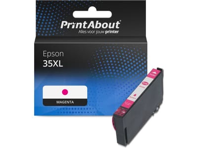 PrintAbout huismerk Inktcartridge 35XL (C13T35934010) Magenta Hoge capaciteit Geschikt voor Epson