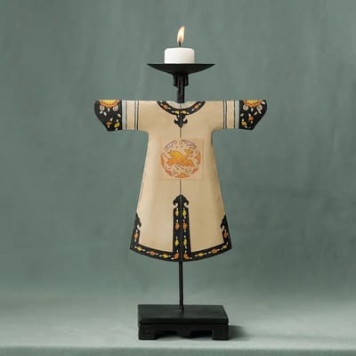 Imperial robe cream 7,75x4x12cm waxcinelichthouder