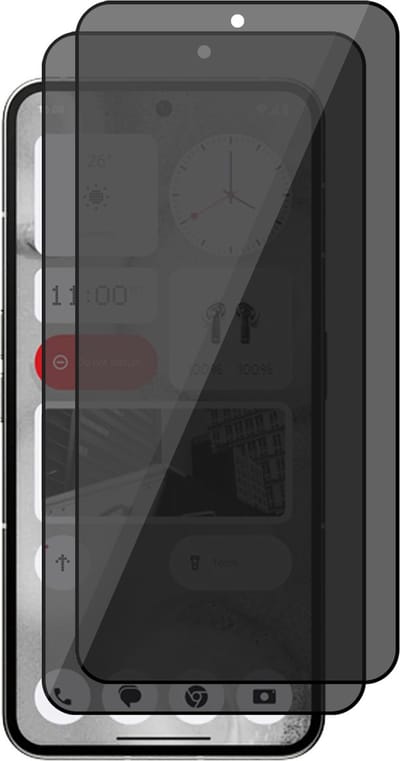 Privacy Screenprotector geschikt voor Nothing Phone 2 - 2x Volledig Dekkend Glas Screen Protector