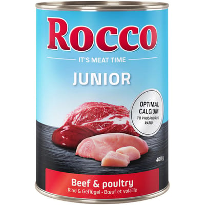 24x400g Junior Rund + Calcium Rocco Hondenvoer