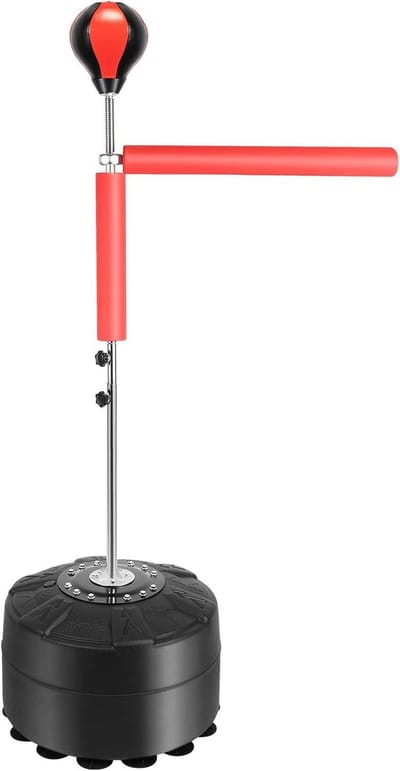 Staande bokszak - Boksbal set - Fitness training - 360 graden flexibel - Verstelbaar 130-157 cm - Rood zwart