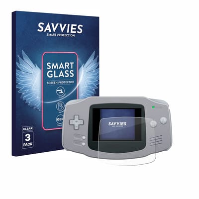 3 Stuks Savvies Screenprotector - geschikt voor Nintendo Gameboy Advance GBA - beschermfolie glas transparant
