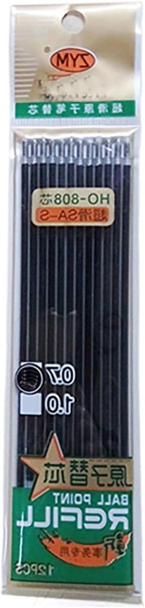 Vervangingen voor 0.7mm Medium Point Pen - 12 Stuks Metalen Balpen Navullingen voor Comfortabel en Soepel Schrijven met Oliebasis Inkt