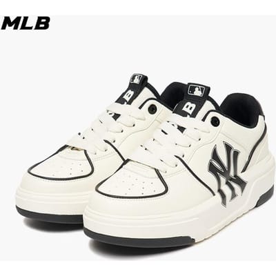 MLB Chunky Liner PU Unieke Charm Vrijgevoelige Lage Sneakers Unisex Sneakers Wit 3ASXCA12N-50WHS 44