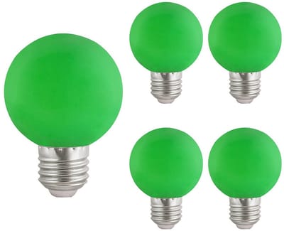 VITO LED Lamp G45 E27 - 3W (vervangt 20W) - 180lm - Groen Licht - 180-240V - Flikkervrij - Energiezuinig - 5 stuks