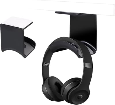 Set van 2 Hoofdtelefoonhouders, Ruimtebesparende en Antislip Oplossing voor Gaming en Kantoor, Geschikt voor Meerdere Apparaten