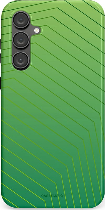Casetastic Hoesje Geschikt voor Samsung S23 FE - Stijlvolle Beschermende Duo-layer Case - Neon Groen Net