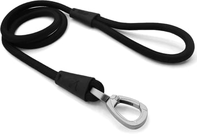 Morso - Hondenriem - Soft Rope - Gerecycled - Black Zwart - 120X1 cm