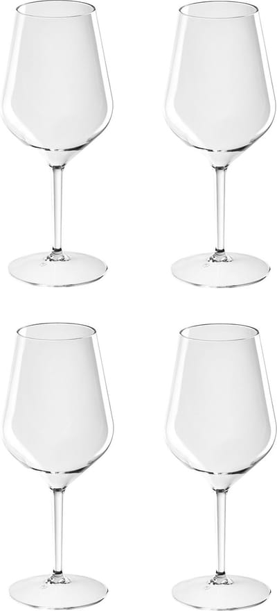 Santex Wijnglas - onbreekbaar kunststof - 4x - 47 cl - 470 ml - witte en rode wijn glazen