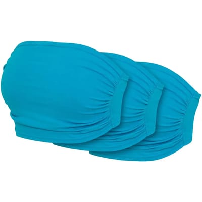 Urban Classics - 3-pack Bandeau top - XS - Turquoise
