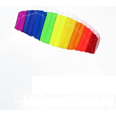 Grand Cerf-volant Arc-en-ciel Cerf-volant Arc-en-ciel à Double Ligne Cerfs-volants à Queue Colorée Arc-en-ciel pour Enfants Adultes Activités de Plein Air Voyage à la Plage au Parc yellow