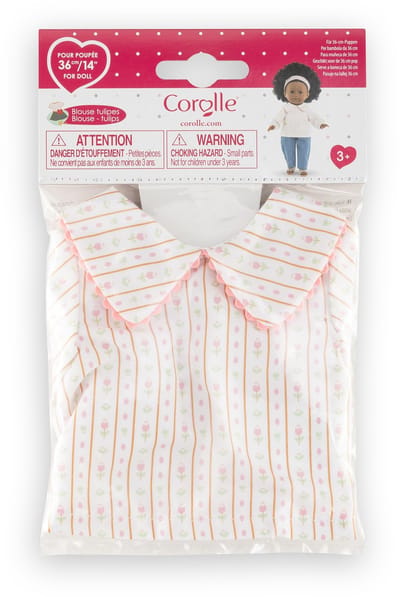 Corolle poppenblouse tulpen 36cm poppenkleding accessoire.