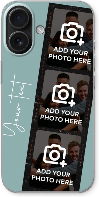 Gepersonaliseerd - Case Company® - Hoesje geschikt voor iPhone 16 hoesje - Filmrol N°1 - Soft Cover Telefoonhoesje - Bescherming aan alle Kanten en Schermrand