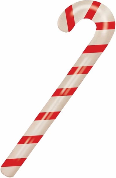 Kerst decoratie - opblaasbare snoepstok - zuurstok - 90 cm - pvc - snoepgoed - christmas