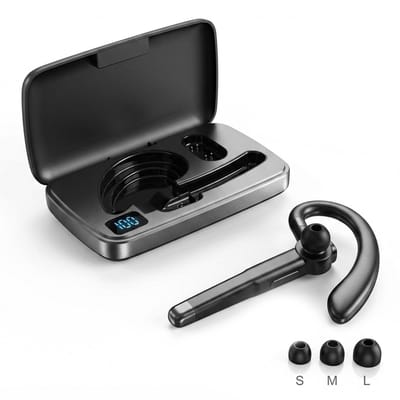 Golden Sound Oordopjes met Microfoon - Draadloze Headset - Oortjes draadloos - Bluetooth oordopjes – Handsfree Bellen Auto - Koptelefoon - 10 uur batterijduur - Belfunctie - Zwart
