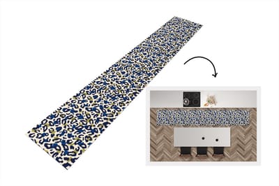 Keukenloper - Loper keuken - Panter - Design - Blauw - Groen - 300x50 cm - Keukenloper vinyl