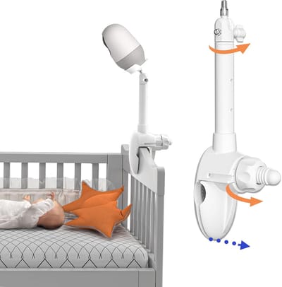 Universele Babyfoonhouder voor Kinderkamer en Babybed - 360ste Draaibaar en Boorvrije Montage