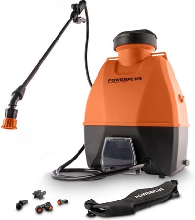 Dual Power Drukspuit op accu POWDPG80460 - 20 V Druksproeier met 6 bar druk en 90 l/hour debiet, 16 L capaciteit, zonder accu en lader, 4 spuitmonden inbegrepen, tuingereedschap