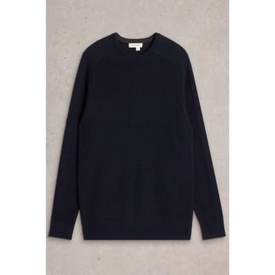 White Stuff Pentire Cotton Crew Dark Navy Maat: M | Sweaters Outlet | Heren | Blauw