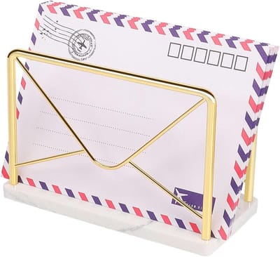 Posthouder Organizer - Brief Sorteerder - Bureau Opruimen - Marmeren Basis - Niet gespecificeerd - Goud