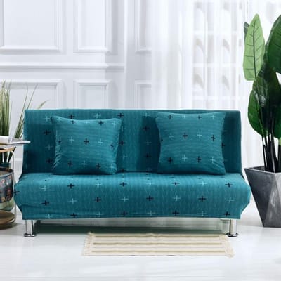Housse de canapé extensible pliante grande élasticité housse de canapé pour canapé sans accoudoir housse pliante pour canapé-lit Copridivano Size S 120-155cm