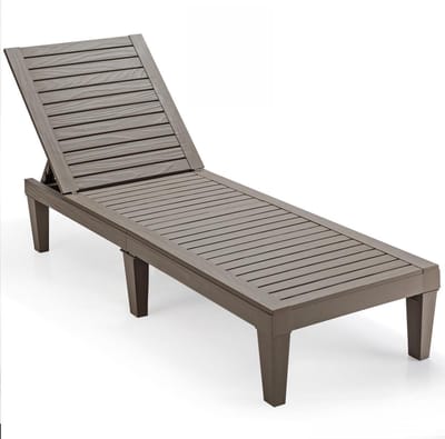 Verstelbare Ligstoel - Loungestoel Buiten - Ontspannen in Tuin - 5 Standen Verstelbaar - 190 x 575 cm - Bruin