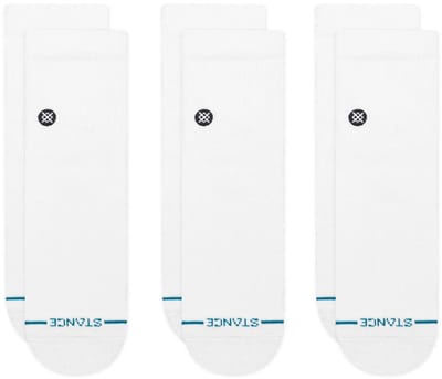 Stance unisex casual 3P halfhoge sokken icon wit