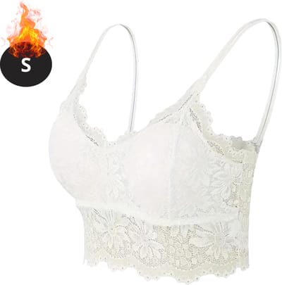 Bovista BH Zonder Beugel - Zonder Bandjes - Push-up Bh's - Comfort Beha - Comfortabel - Sterk - Wit - Maat S