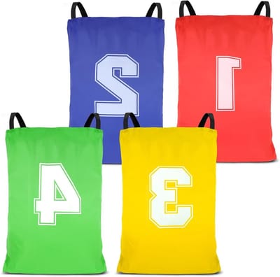 Springzakken Set - Spelzakken Kinderen - Buiten Spelen - Robuust Oxford Materiaal - 64.5 x 44.5 cm - Multicolor